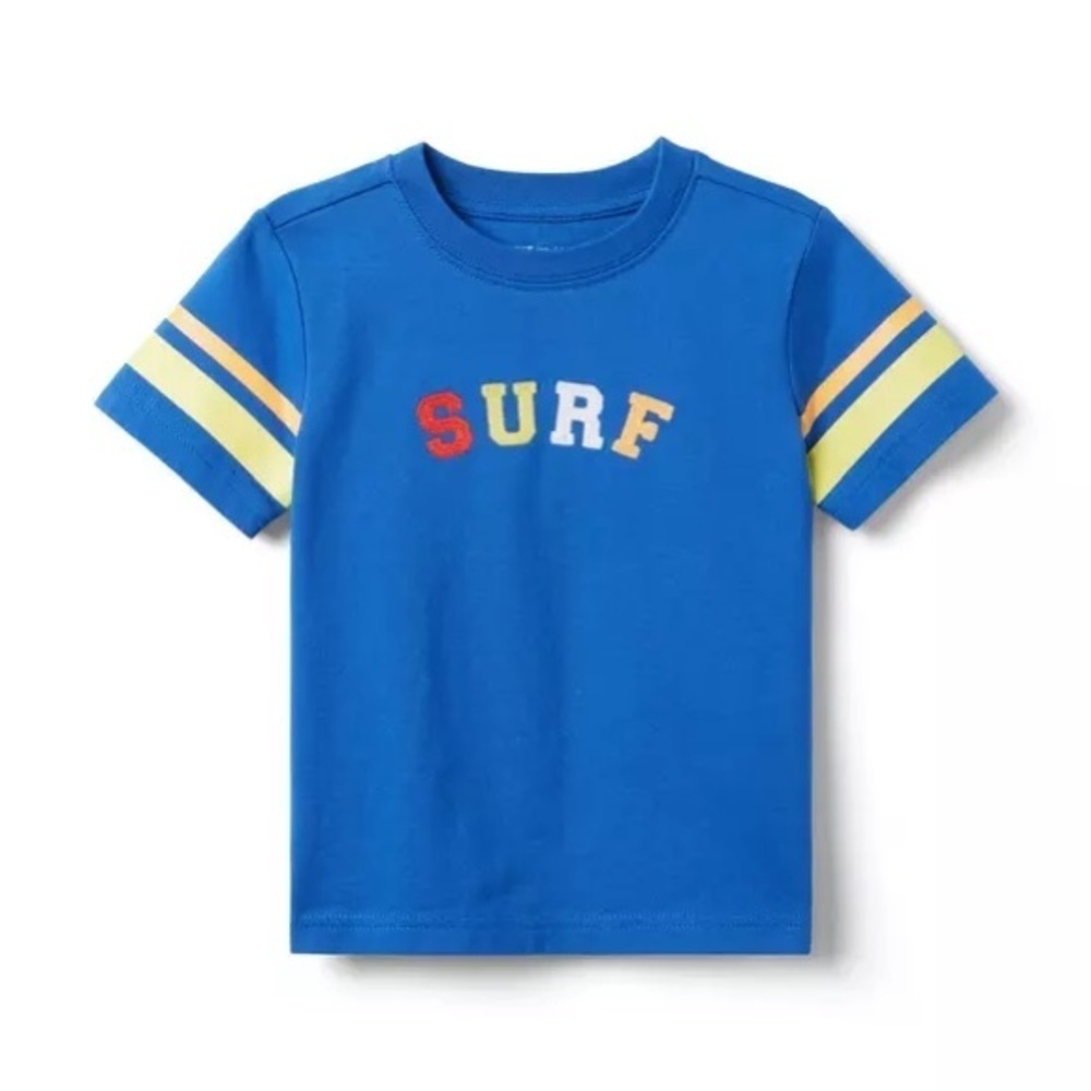 Janie and Jack SURF Graphic Tee Shirt Galaxy Blue Baby Size 6-12 Months NEW